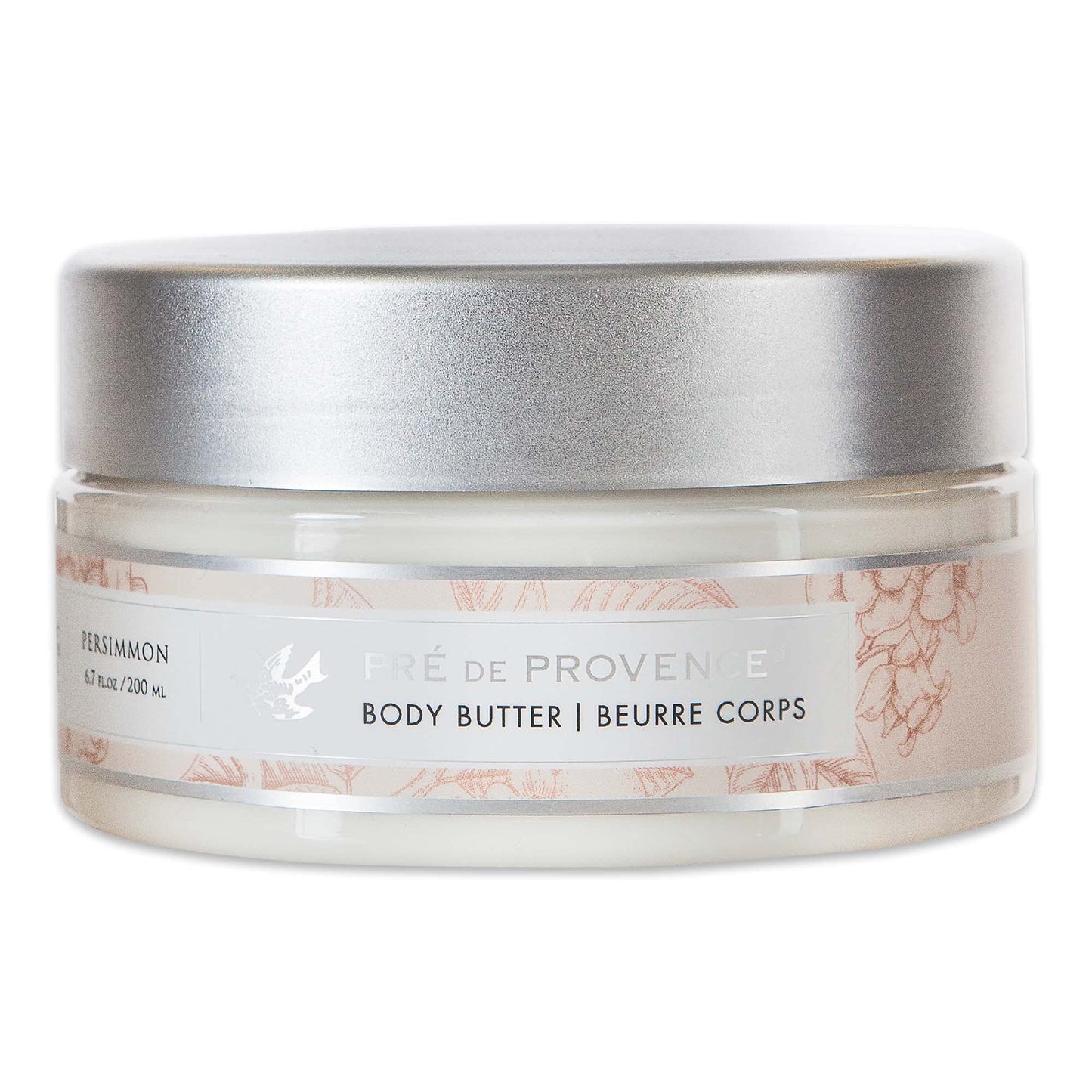 Pre de Provence Collection Shea Butter Enriched Body Butter Soothing & Hydrating Emollient Cream Body Moisturizer for Women, 6.7 Fl Oz, Persimmon