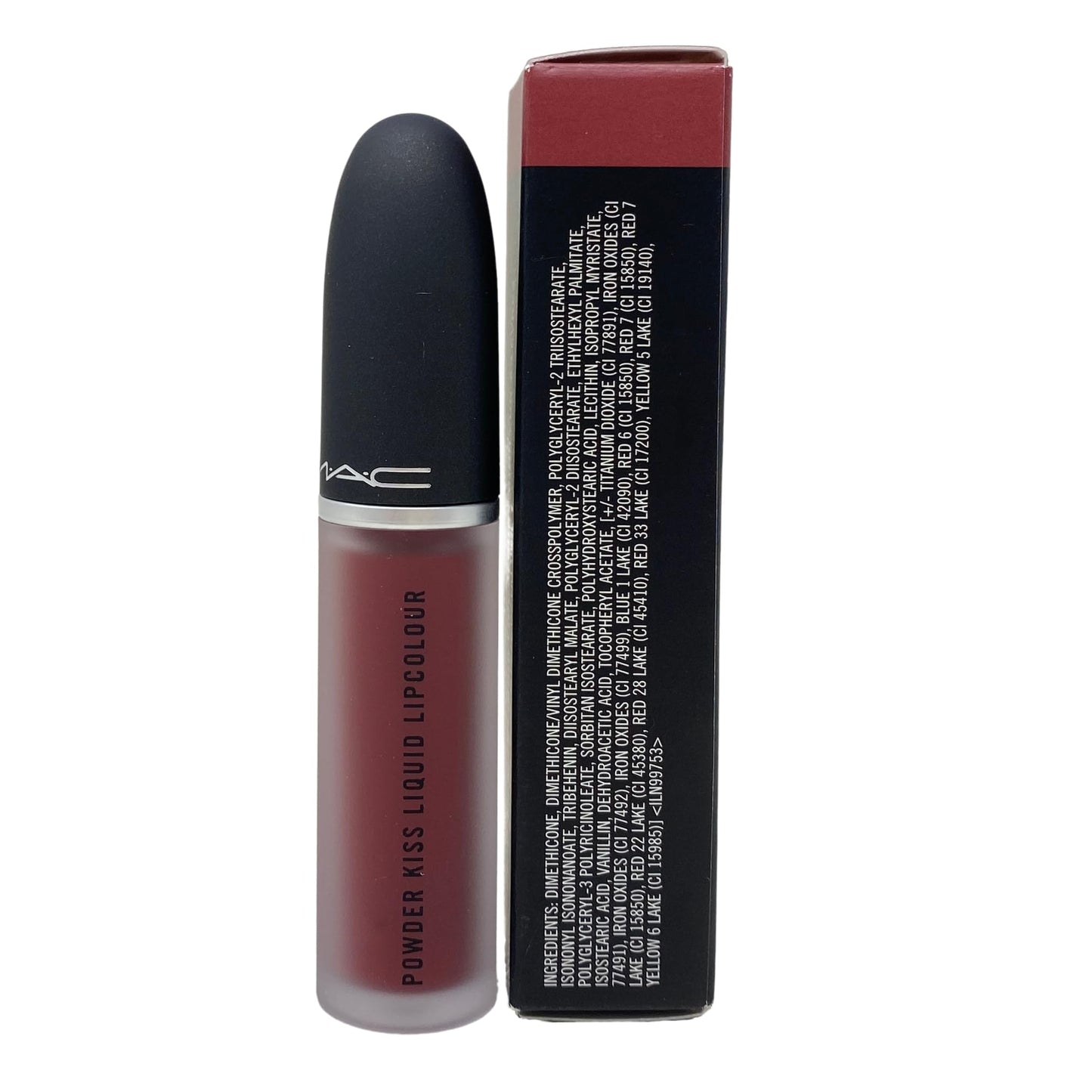 MAC Cosmetics Powder Kiss Liquid Lipcolour - 977 Fashion Emergency (Intense rose brown) .17 oz / 5 ml