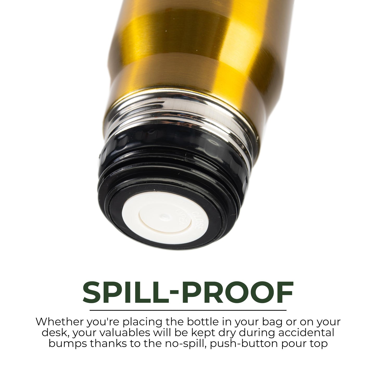 Rivers Edge Products Rivers Edge Products Bullet-Shaped Thermal Metal Tumbler - 34 oz Double-Walled Insulated Water Bottle - Stainless Steel Thermal