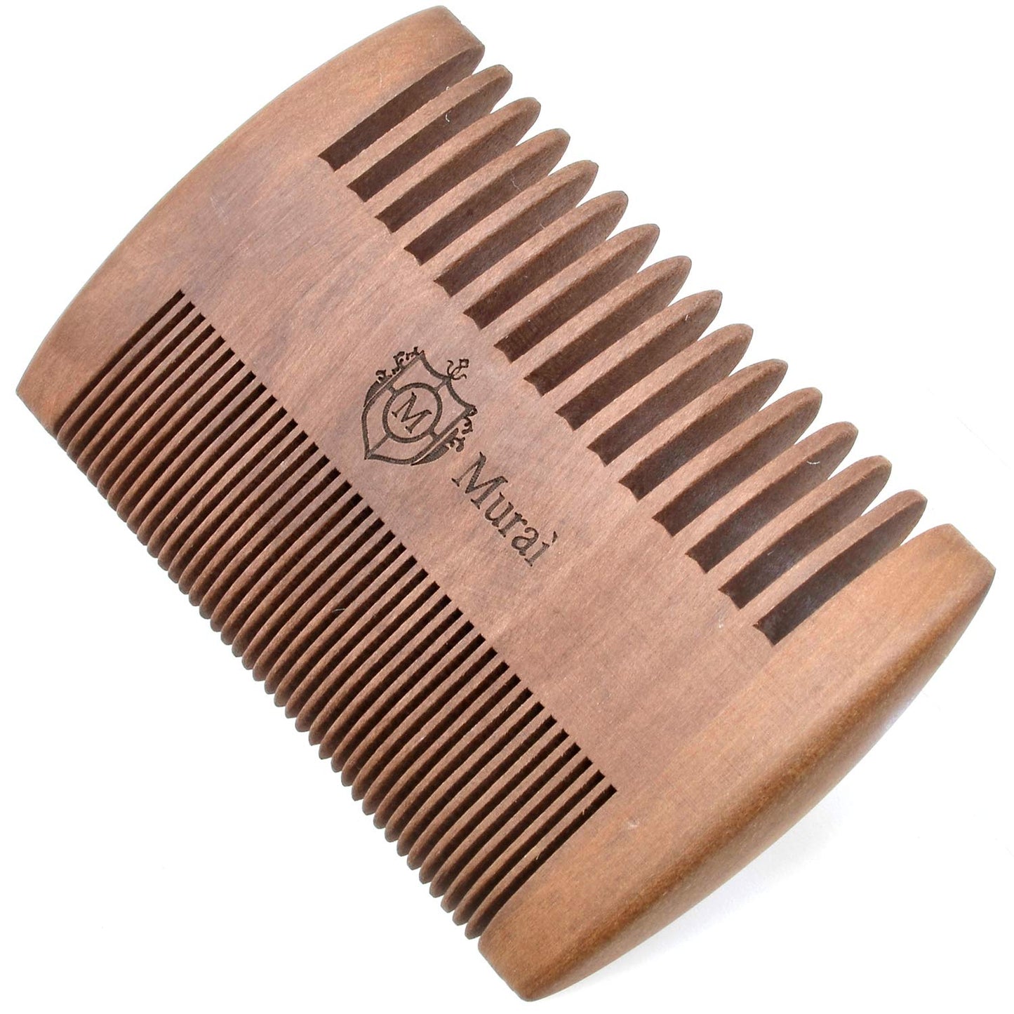 Murai by Giorgio GIOWC Wooden Beard Combs for Men - Dual Action Fine & Wide Tooth Wood, Perfect for Use with Balms and Oils, Cherrywood Pocket Comb Beauty and Personal Care GIORGIO