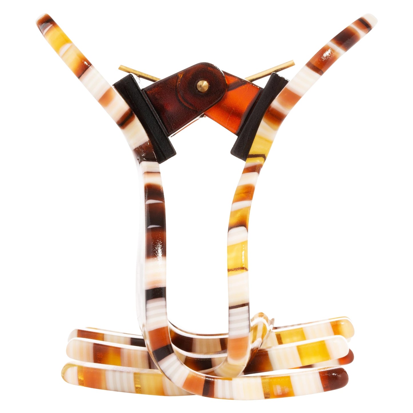 Small Designer Checkered Hair Clip for Women, France Luxe Sm Couture Claw Clip, Strong Grip, Lightweight Comfort, Damage-Free French Design, Ideal