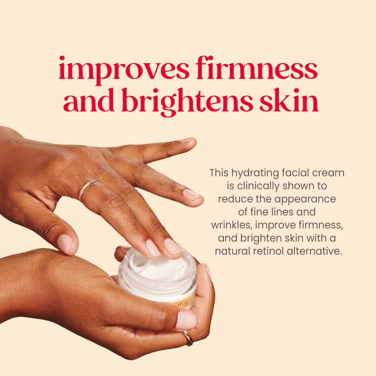 Burt's Bees Renewal Fragrance-Free Firming Moisturizing Face Cream With Natural Retinol Alternative, Firming Face Cream With Bakuchiol, 99 Percent