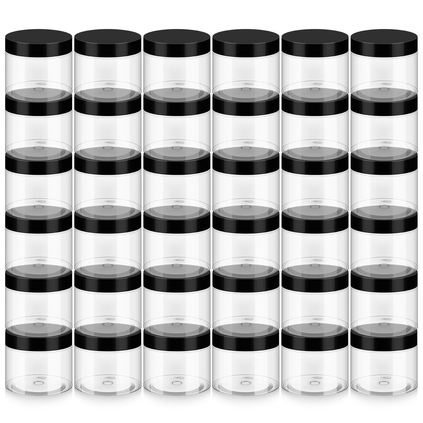 Loretoy 36 Pack 6 OZ Household Plastic Jars with Lids, BPA Free, Reusable, Refillable Transparent Cosmetic Containers for Bath Salts, Cosmetics Beauty and Personal Care Loretoy Default Title