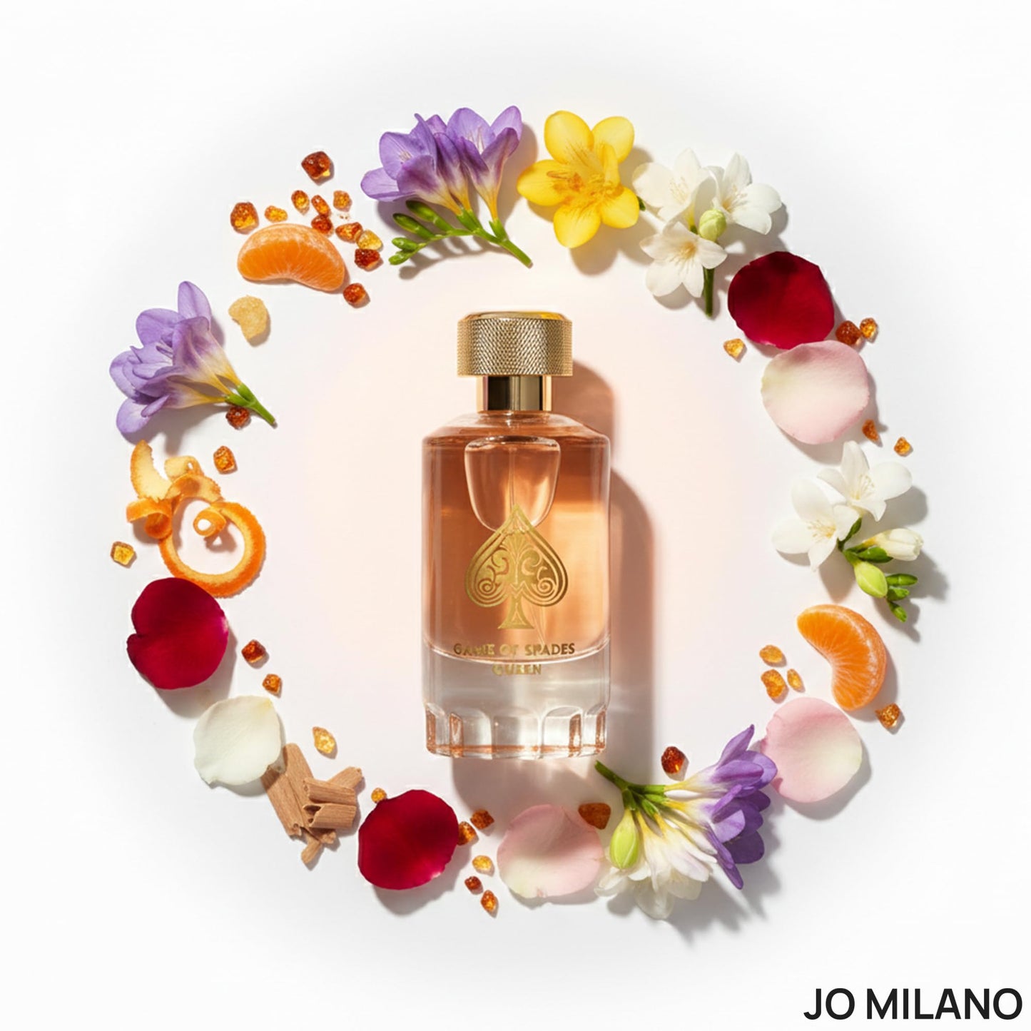 Jo Milano Game of Spades Queen Parfum Spray | 3.4 oz (100ml) | Amber, Rose, Floral, Oud, Musk Scent | Long Lasting Fragrance for Women