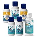 STREAM 2 SEA 6 Pack Natural Travel Sized Toiletries, 1oz Paraben Free Sample Size Shampoo, Conditioner, Lotion, Mineral Sunscreen SPF 20 and SPF 30