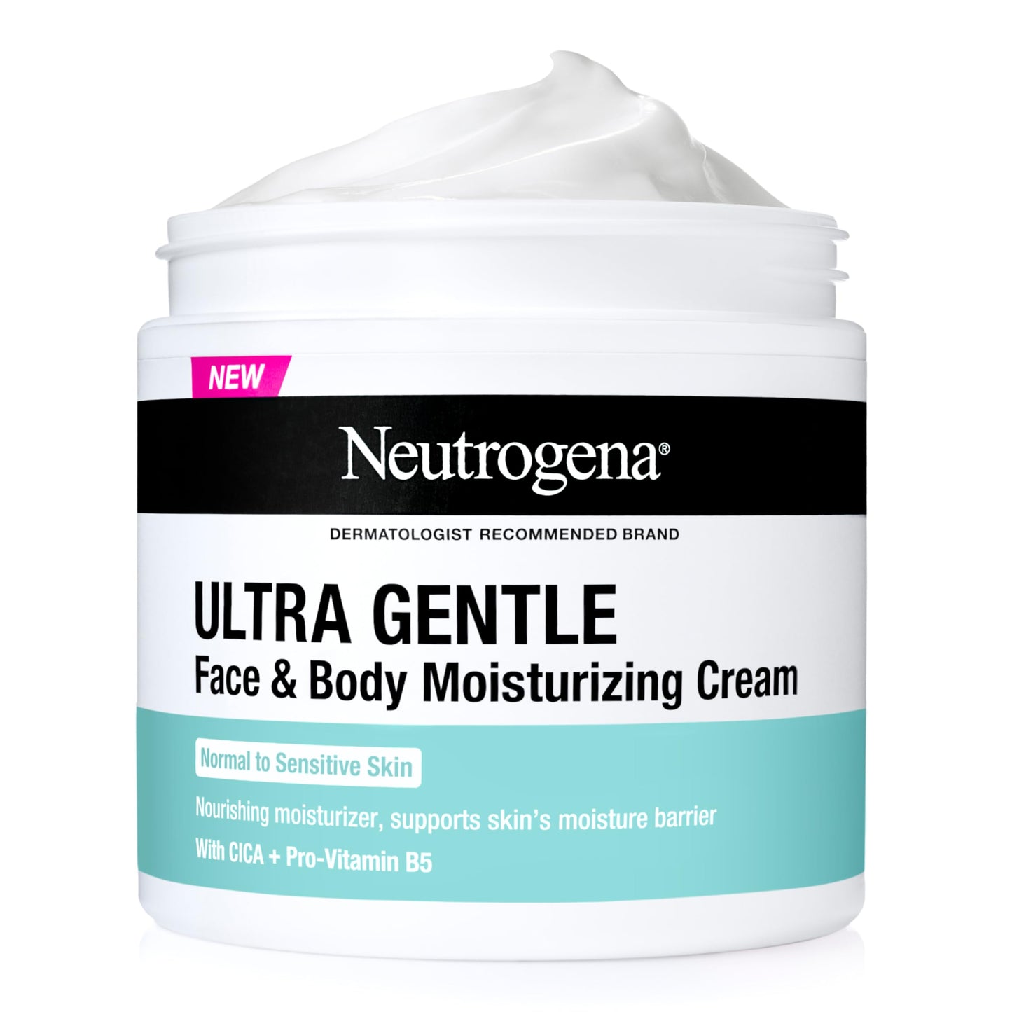 Neutrogena Ultra Gentle Face & Body Moisturizing Cream, Nourishing Face & Body Lotion Moisturizer for Normal to Sensitive Skin Leaves Skin Feeling