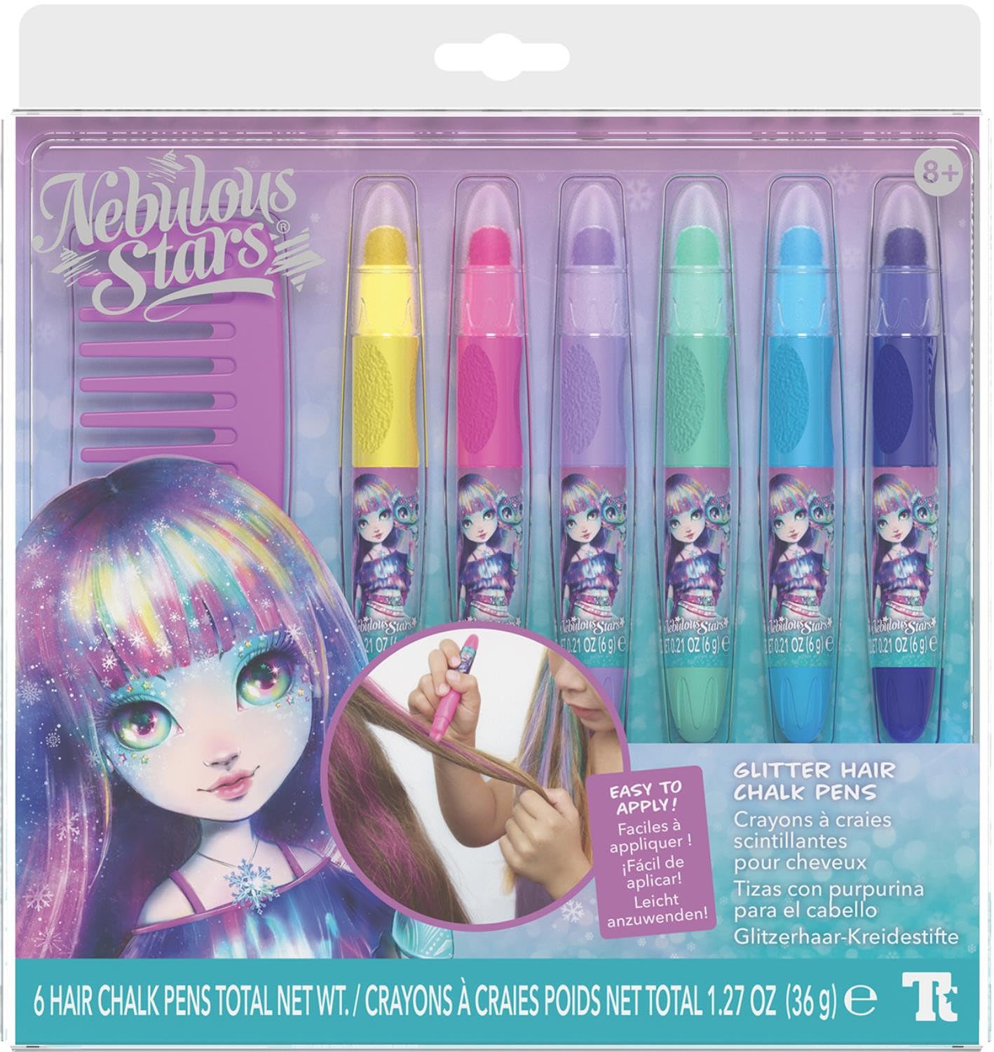 Nebulous Stars Glitter Hair Chalk Pens