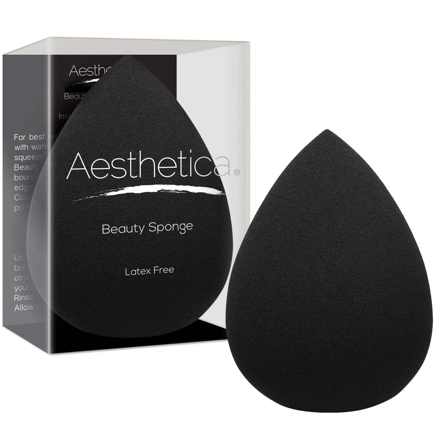 Aesthetica Cosmetics Beauty Sponge Blender - Latex Free and Vegan Makeup Sponge Blender - For Powder, Cream or Liquid Application - One Piece Make Up Beauty and Personal Care Aesthetica
