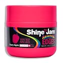 AmPro Shine-n-Jam Rainbow Edges - Strong Hold Curly Hair Gel for Women - Styling Gel for Women - Strengthens with Silk Protein - Cherry Apple - 4 oz