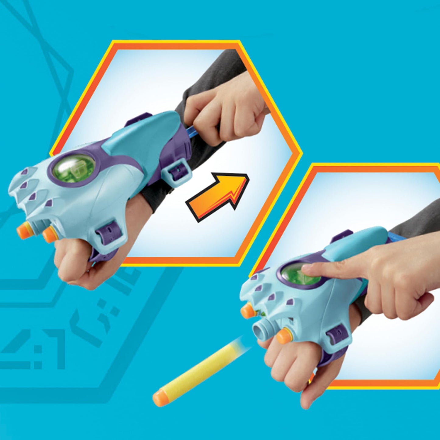 Transformers EarthSpark Cyber-Sleeve Battle Blaster with 3 Nerf Darts and Cyber-Sword, Interactive Role Play Toys for Boys and Girls Ages 6 and Up