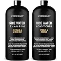 MYSTÉRE BEAUTÉ Rice Water Shampoo and Conditioner Set - Sulfate Free with Biotin, Hyaluronic Acid & Tea Tree - Strengthens, Thickens & Adds Shine