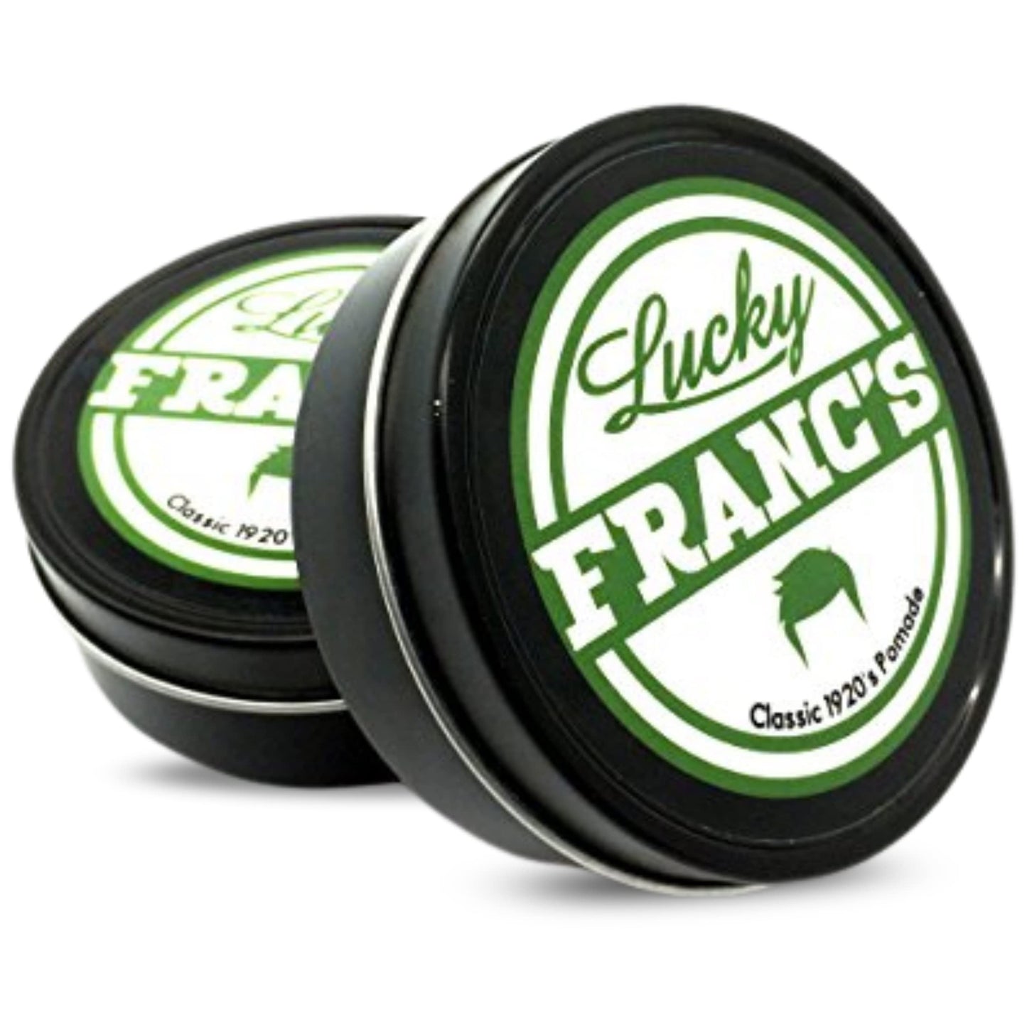 Lucky Franc's Oil Based Hair Pomade. 1920's style. Medium Hold and Shine. Pompadour Undercut Contour Rockabilly Comb Over Quiff Greaser Slick Back