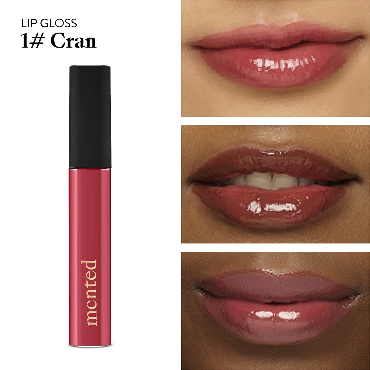Mented Cosmetics Lip Gloss for Women Tinted Lip Balm Stain, Long Lasting Buildable Moisturizing Lipgloss Lipstick Topper, Made in USA, Cruelty Free