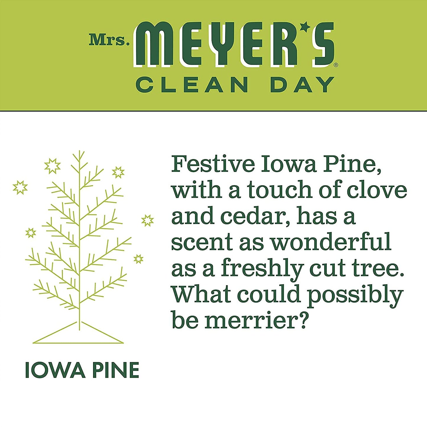 MRS. MEYER'S CLEAN DAY Liquid Hand Soap, Cruelty Free, Iowa Pine Scent, 12.5 oz (Pack of 2)