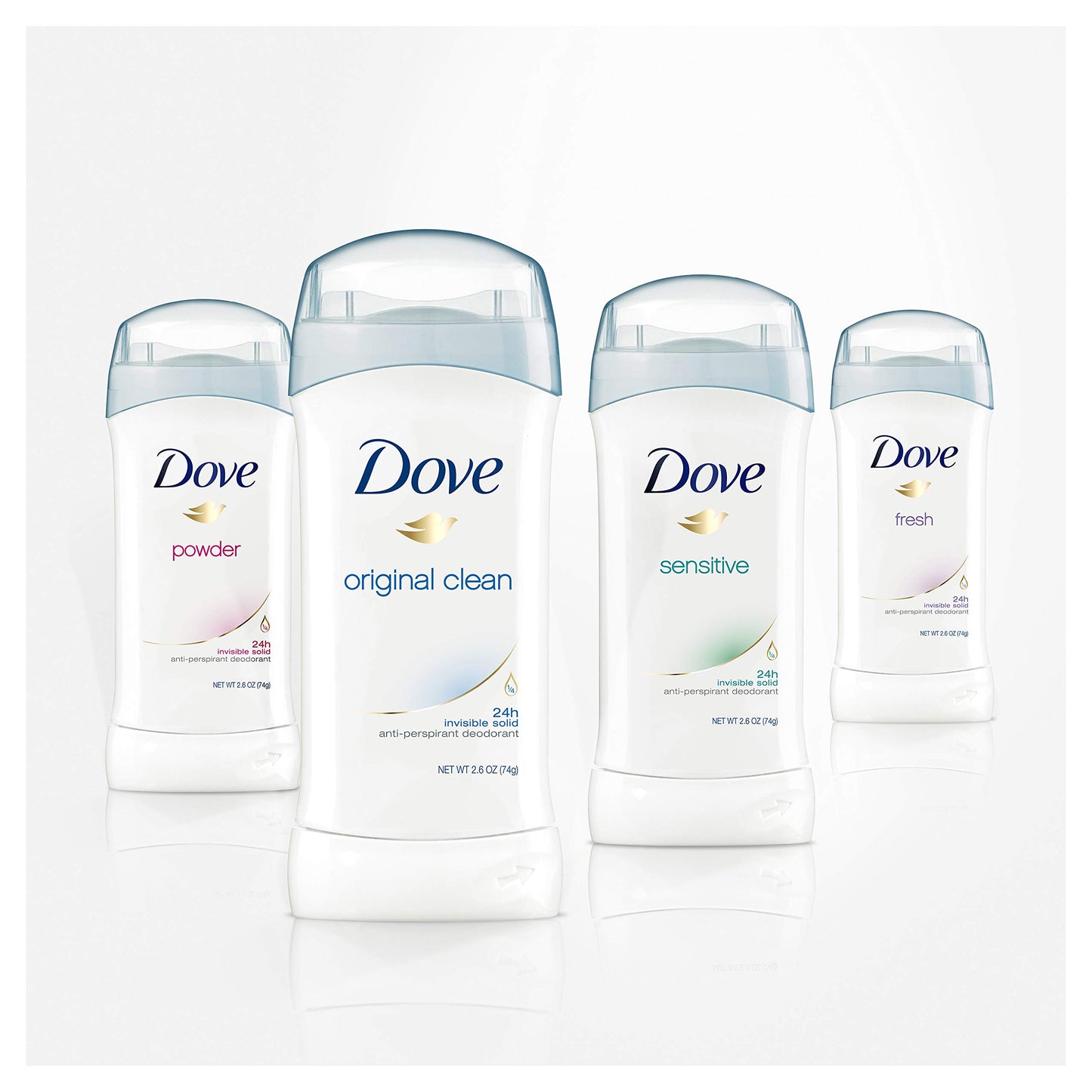 Dove Antiperspirant Deodorant 24-hour Sweat Protection Original Clean Deodorant for Women 2.6 oz, 2 Count Beauty and Personal Care Dove