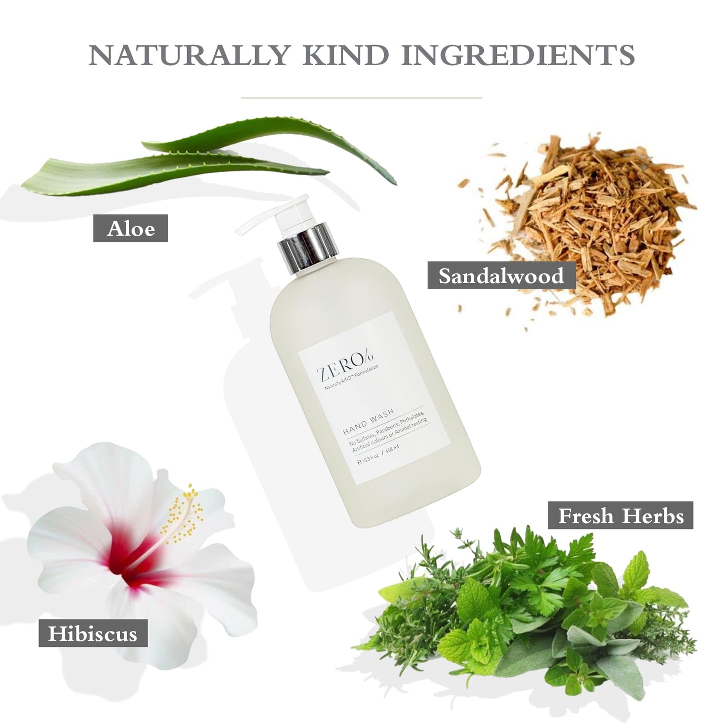 Gilchrist & Soames Zero% Unisex Hand Wash - Naturally Kind Sulfate, Paraben & Cruelty-Free Soap, Refreshing Botanical Scent Infused with Glycerin