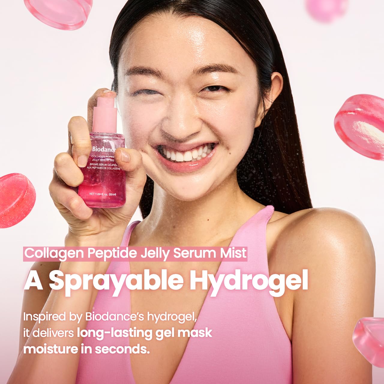 BIODANCE Collagen Peptides Jelly Serum Mist, Hydrating Face Mist, Plumping, Anti-Aging Face Spray, Sprayable Hydrogel, Travel Essentials & Self Care Beauty and Personal Care BIODANCE
