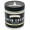 Satin Cream Hair Wax for Smooth Styling - Medium Hold & Natural Finish - Lightweight, Non-Greasy Hair Pomade for Men, All-Day Control & Texture