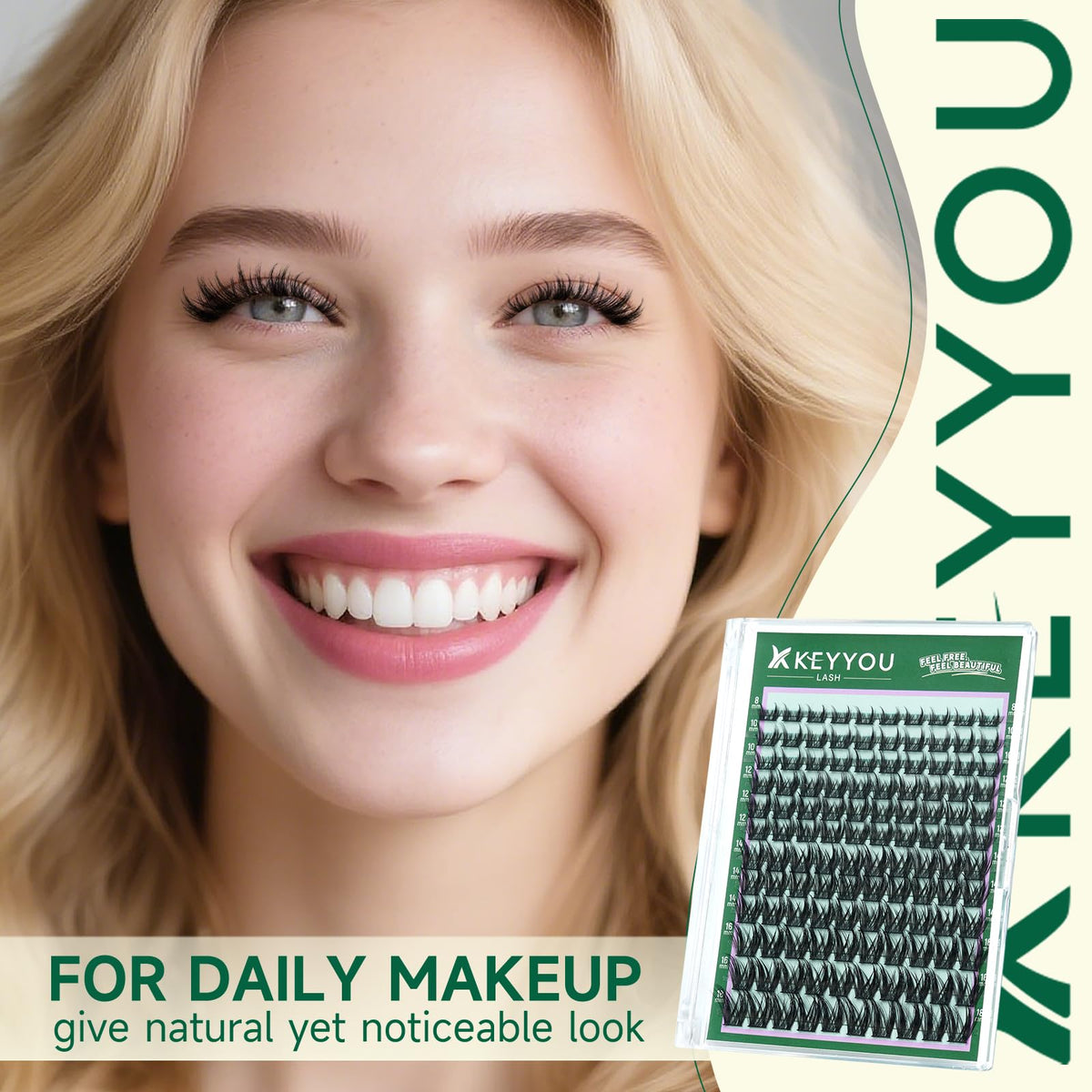 KEYYOU Lash Clusters Manga Lashes 8-18mm C Curl Ultra-Thin Natural Lash F04 Beauty and Personal Care KEYYOU