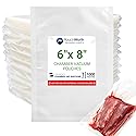 1,000 pcs Clear 6" x 8", 3 mil Vacuum Chamber Bags Great for Food Vac Storage