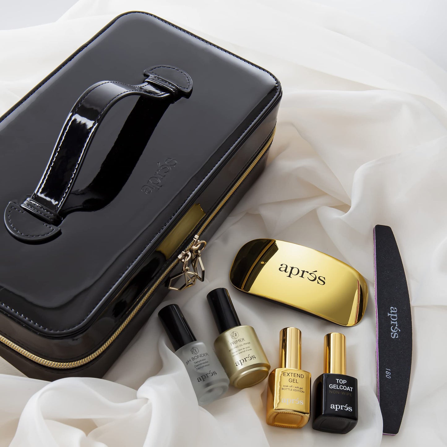 Apres Nail Gel-X Nail Extension Kit & Natural Round Short Box of Tips | Bundle Set | 500 Gel-X Tips | Premium Quality | 10 Sizes 0-9 | No Size 00