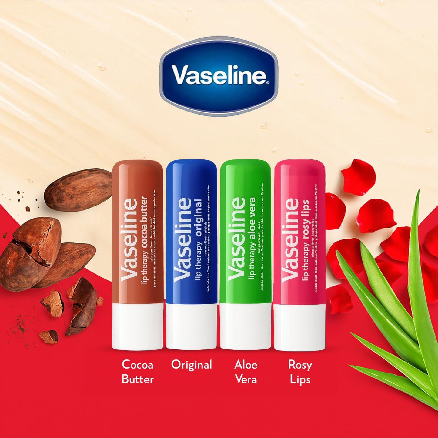 Vaseline Lip Therapy Stick, Cocoa Butter, 4.8g