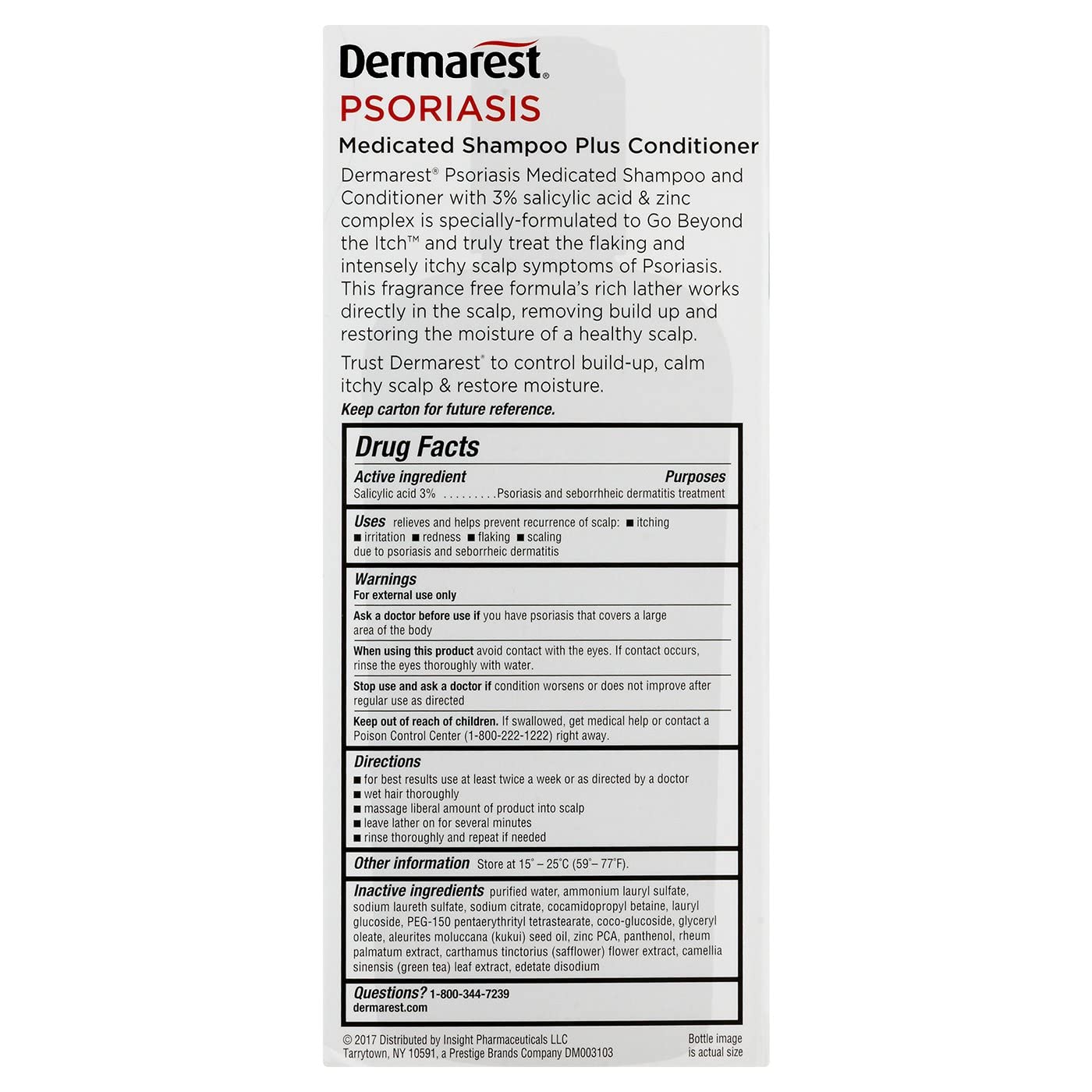 Dermarest Psoriasis Medicated Shampoo plus Conditioner | 8-Ounces | 1-Unit Beauty & Personal Care Dermarest