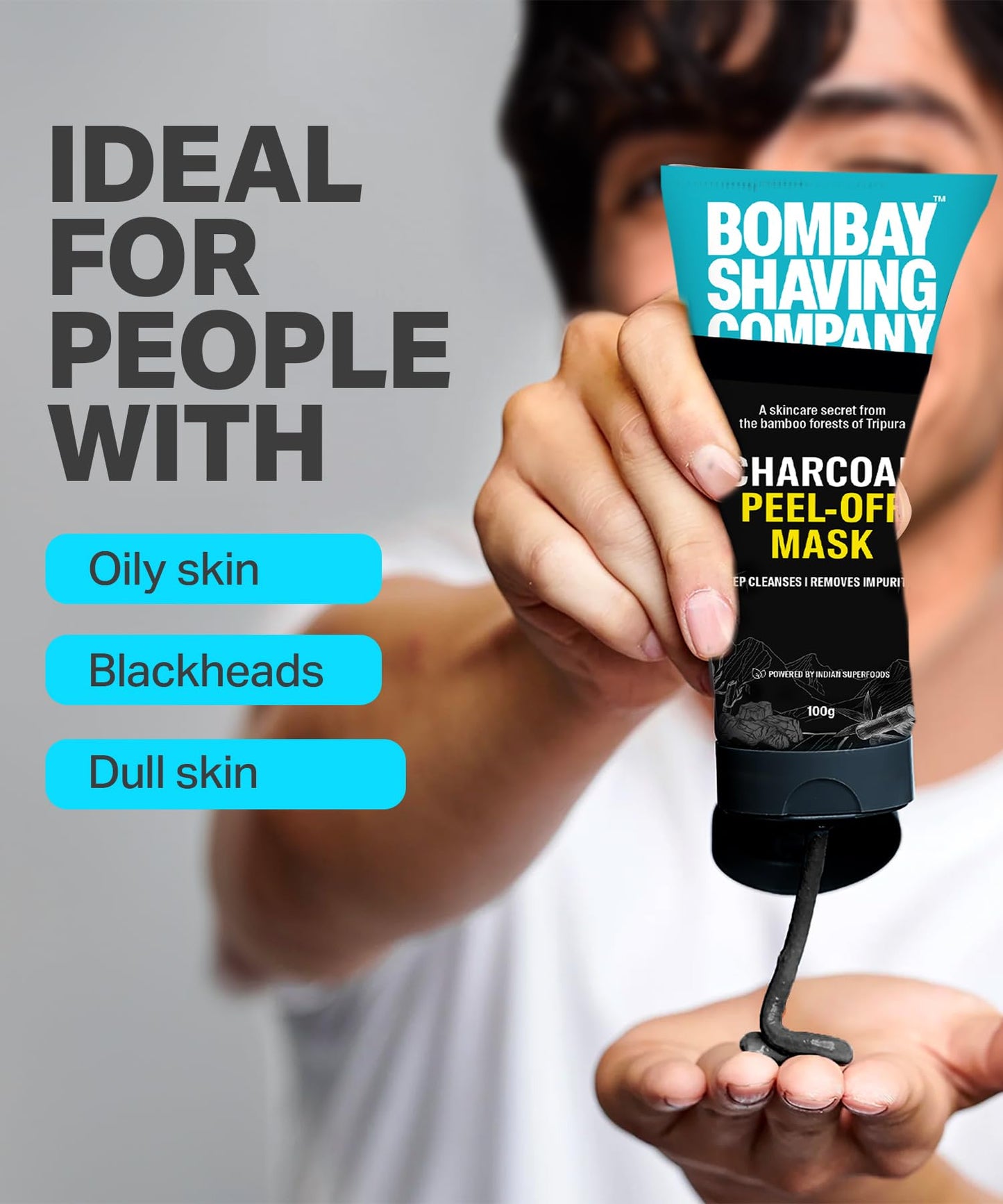 Bombay Shaving Company Activated Charcoal Peel Off Mask 100g 5X Power