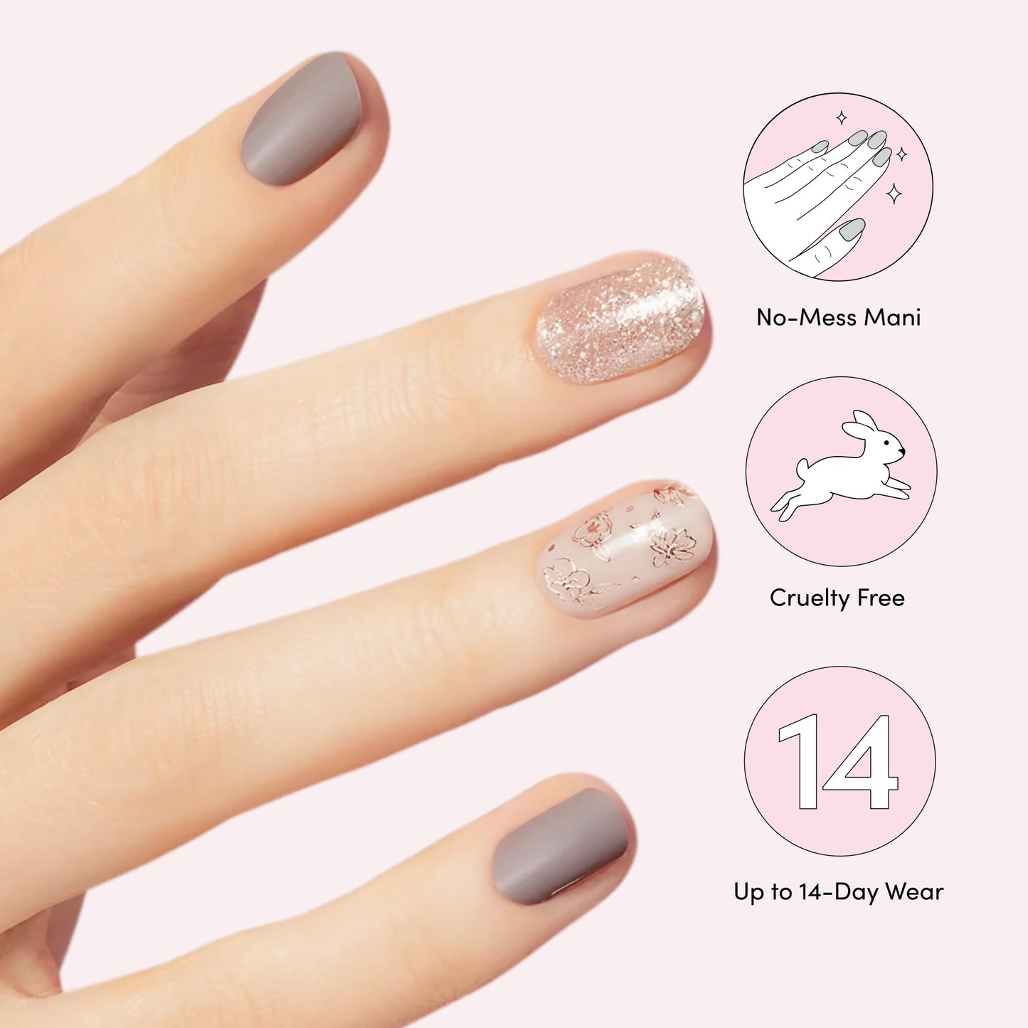Dashing Diva Gloss Nail Strips - Lavender Dreams - UV Free, Chip Resistant, Long Lasting Gel Stickers - Contains 32 Wraps, 1 Prep Pad, 1 File Beauty & Personal Care Dashing Diva