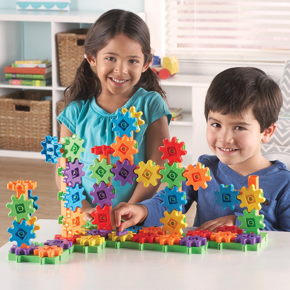 Learning Resources Gears! Gears! Gears! 100-Piece Deluxe Building Set - Preschool STEM Construction Toy for Toddlers and Kids Ages 3+