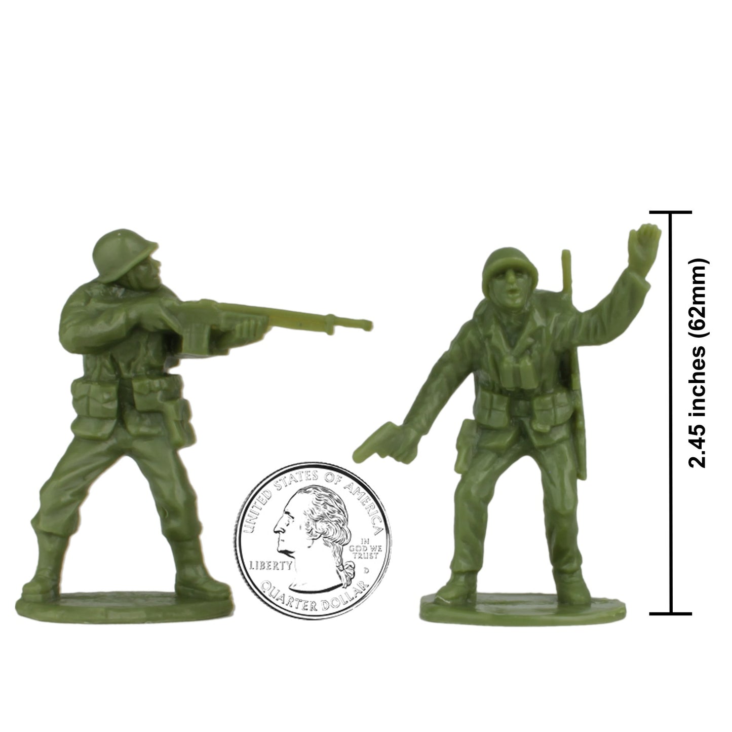 BMC WW2 Iwo Jima US Marines Plastic Army Men - 36 American Soldier Figures