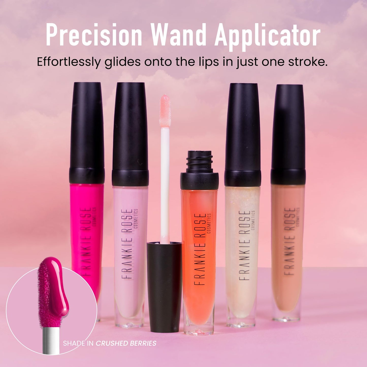 Frankie Rose Cosmetics Lip Gloss | Non-Sticky Formula, Long Lasting Lip Shimmer, Bold Pigment & Hydrating Gloss for Lips, Deception Glossy Lip Gloss