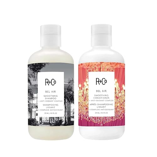 R+Co Bel Air Smoothing Shampoo and Conditioner Set - Anti-Oxidant Complex for Smooth, Frizz-Free Hair for All Hair Types - Adds Body, Shine