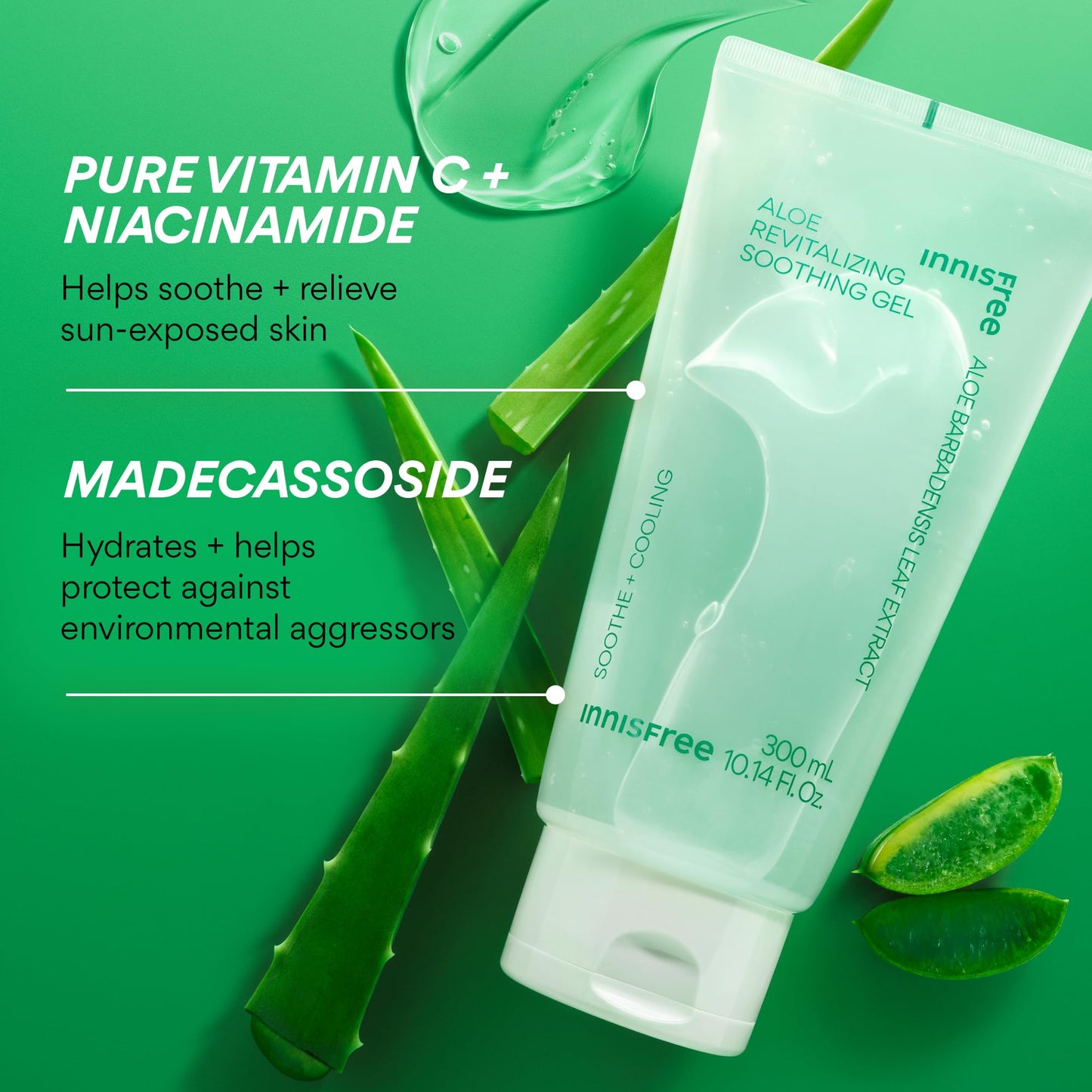 innisfree Aloe Vitalizing Soothing Gel Hydrating Face & Body Moisturizer