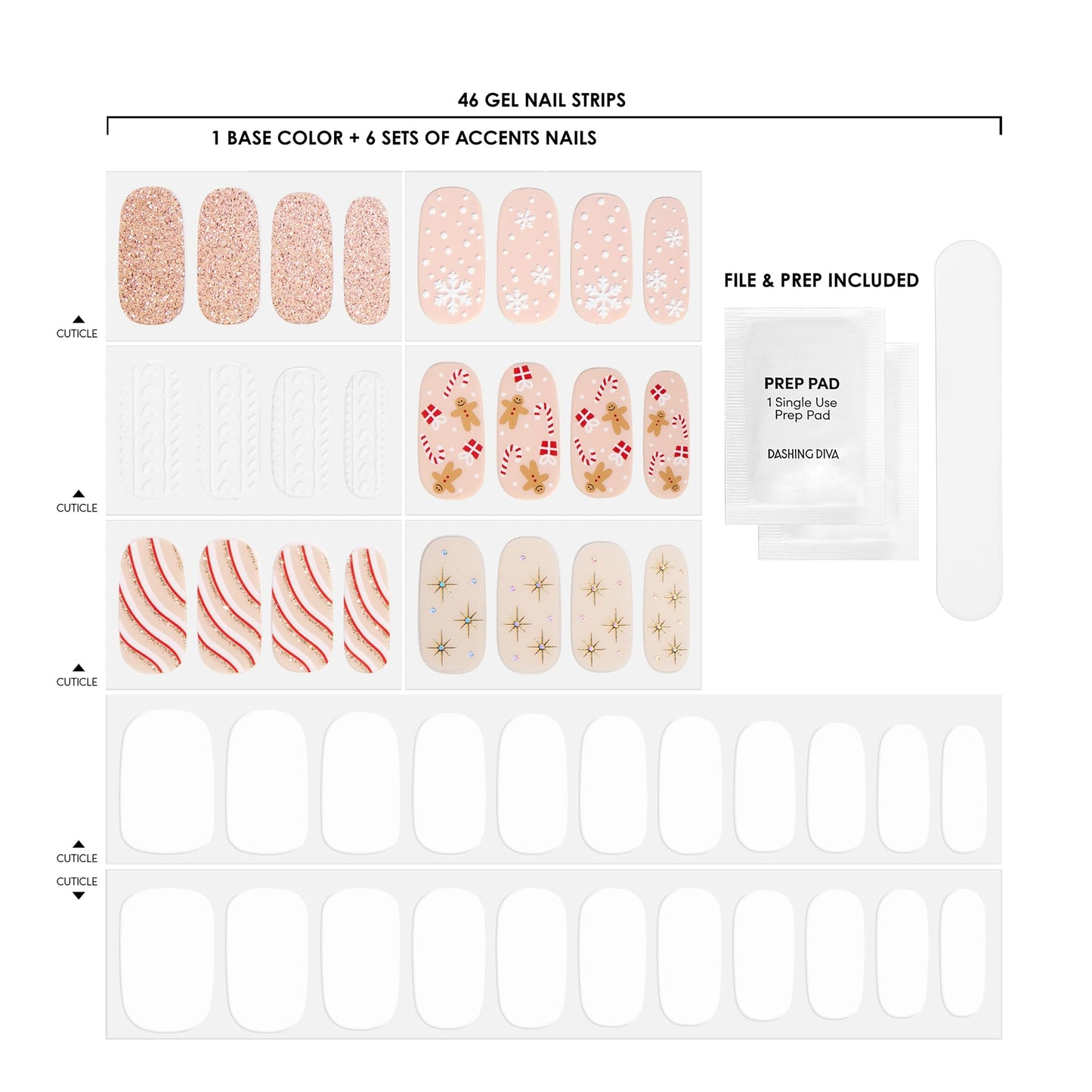Dashing Diva Gloss Kit - Ginger Me Up - UV Free, Chip Resistant, Long Lasting Gel Nail Stickers - 3-Piece Manicure Set - Contains 46 Wraps, 2 Prep Beauty & Personal Care Dashing Diva