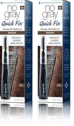 No Gray Quick Fix Instant Touch-Up for Gray Roots (Set of 2, Brown (M. Brown))