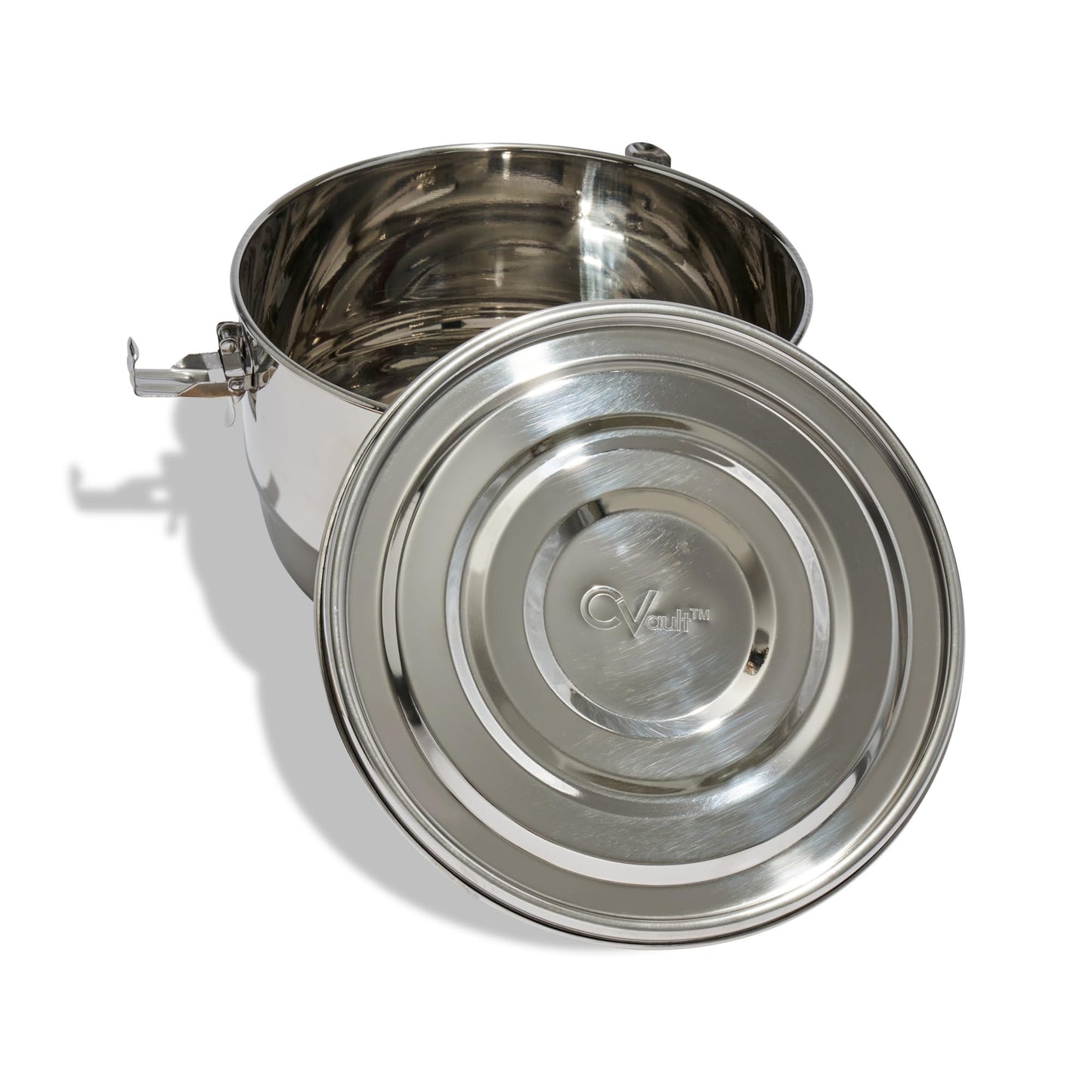 CVAULT 1/2 lb Storage Container | Air Tight & Light Resistant | Food Grade Stainless Steel | Includes 62% RH Pack