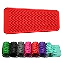 ZAXOP Resistant Silicone Mat Pouch for Flat Iron, Curling Iron,Hot Hair Tools (Red)