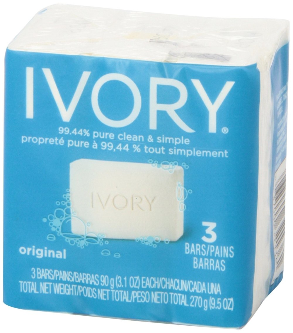 Ivory Soap Simply Ivory 3 Bars 3.1 Ounce Each (Value Pack of 24)