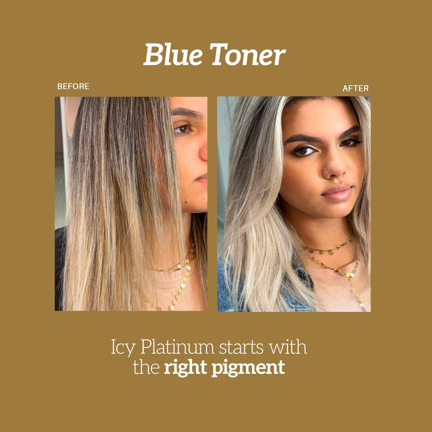 Robson Peluquero Blue Toning Kit | Hair Toner Gloss + Shampoo | Icy Platinum, Ash & Silver Blonde for Brassy Hair, Bleached, Highlights, Neutralizes