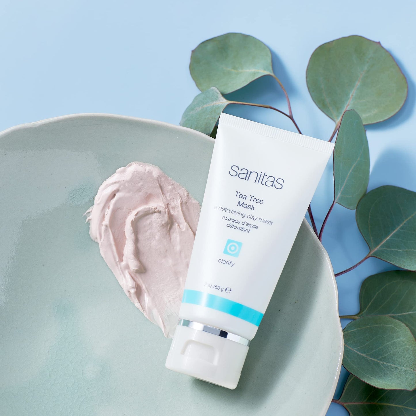 Sanitas Skincare Tea Tree Mask, Purifying Treatment Mask, Detoxifying Clay Blend, Salicylic Acid, 2 Ounces