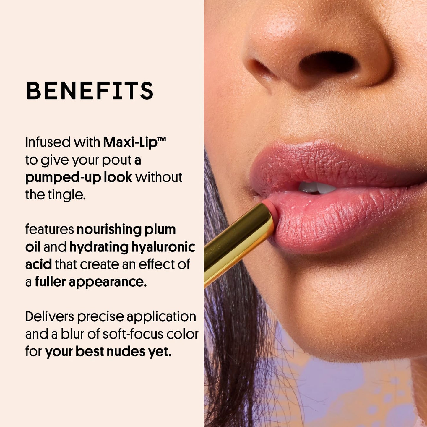 Winky Lux Skinny Plump Demi Matte Lipstick - Nude Pink Lip, Natural Plump Lipstick, Weightless Long Lasting Soft Matte Lip Crayon, Infused