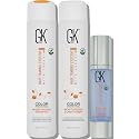 GK HAIR Global Keratin Balancing Shampoo and Conditioner Sets (10.1 Fl Oz/300ml) with Leave In Cashmere Smoothing and Styling Cream (1.69 Fl Oz/50ml)