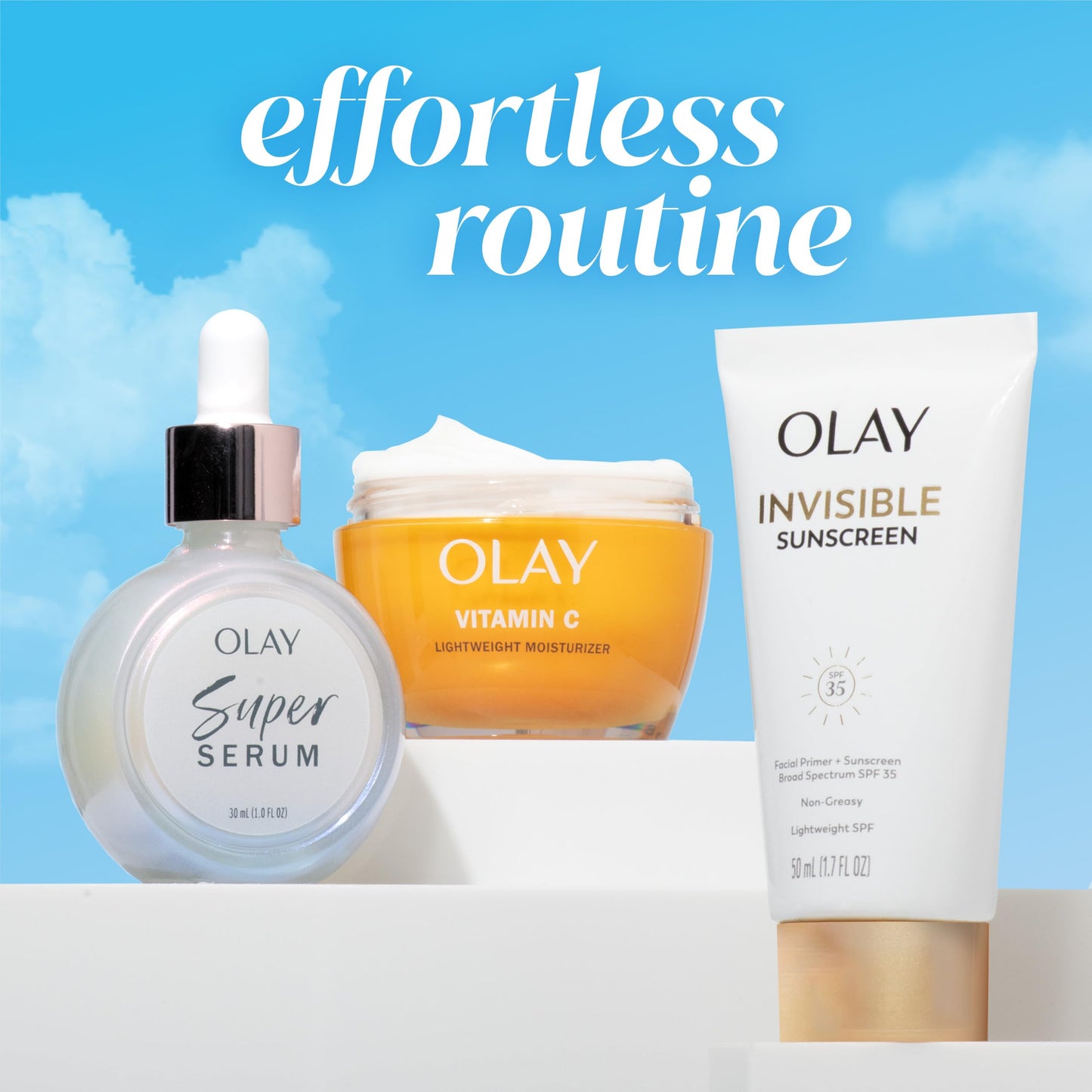Olay Invisible Sunscreen, SPF 35, 100% Invisible Facial Sunscreen and Makeup Primer - Fragrance-Free, Weightless, No White Cast Broad Spectrum Sun
