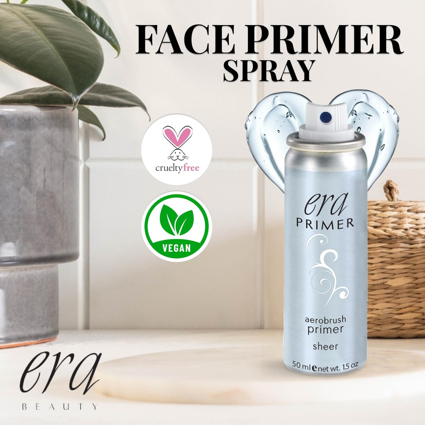 ERA Beauty spray makeup, Era Face PRIMER, 1.5oz, professional airbrush cosmetics by Era Beauty