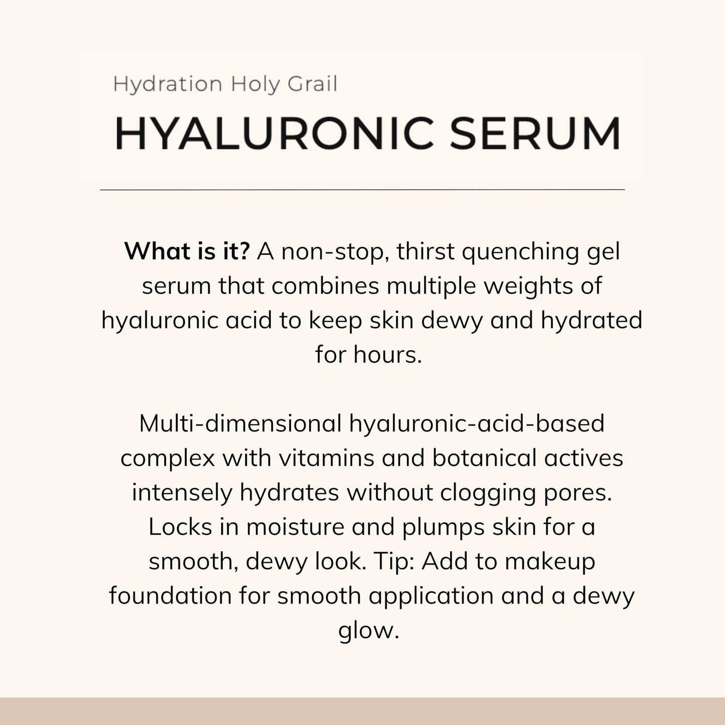 Le Mieux Hyaluronic Serum - Concentrated Hyaluronic Acid Facial Hydration Complex, Anti Aging Moisture with No Parabens or Sulfates (1 oz / 30 ml)