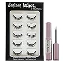 Magnetic Eyelashes 3D Natural Magnet Faux Lashes Multipack 5Pairs, Emma (01Emma)