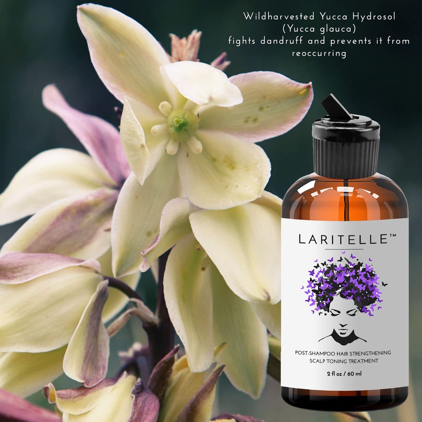Laritelle Organic Post-Shampoo Hair Strengthening & Scalp Toning Treatment - Rosemary, Saw Palmetto, Cedar & Nettle Hydrosols - 3 x 2 oz