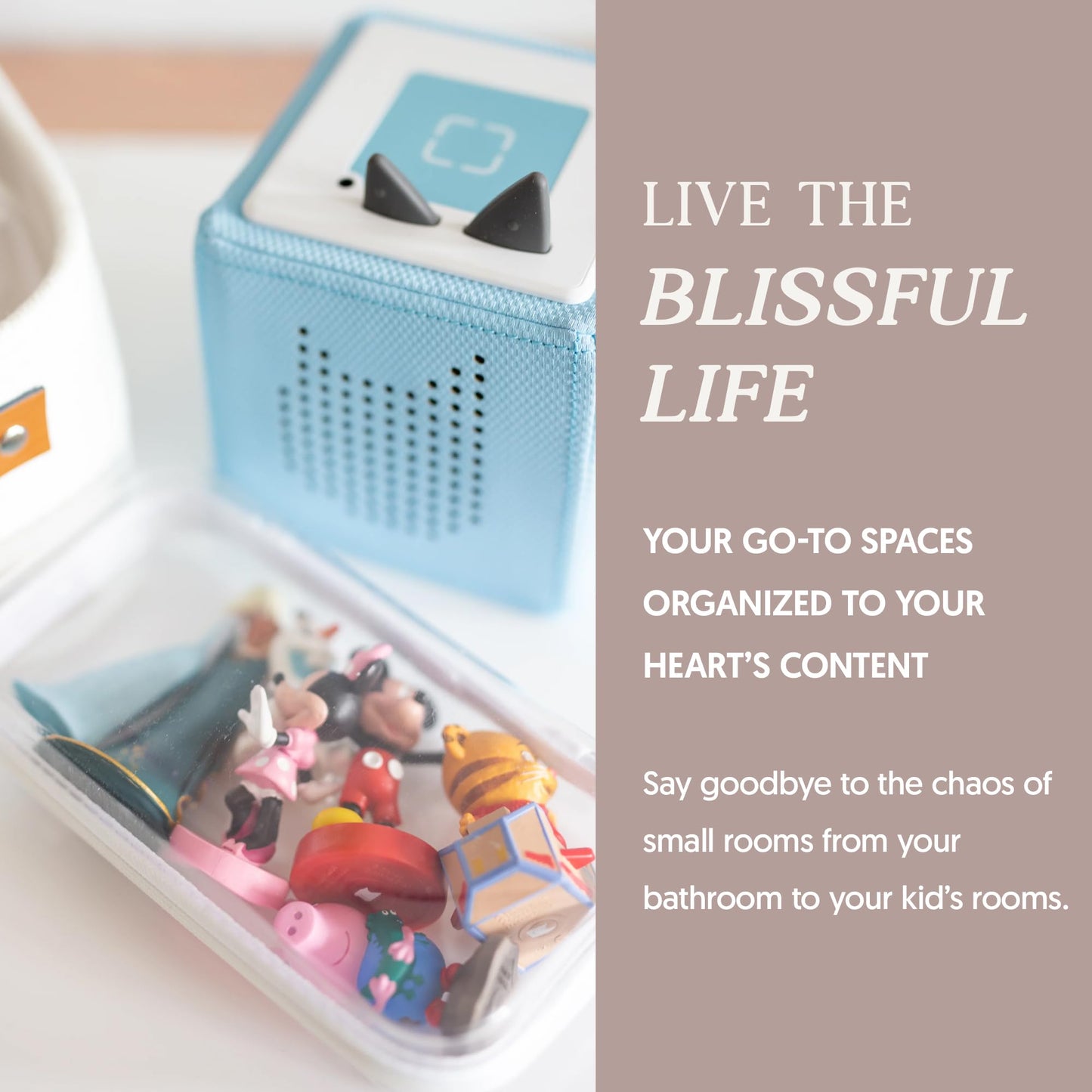 Maple & Lark Bliss Bins - Hard Sided Clear Zipper Case for Storage - Professional-Grade Plastic Clear Zipper Pencil Case, Toiletry Pouch, Travel…