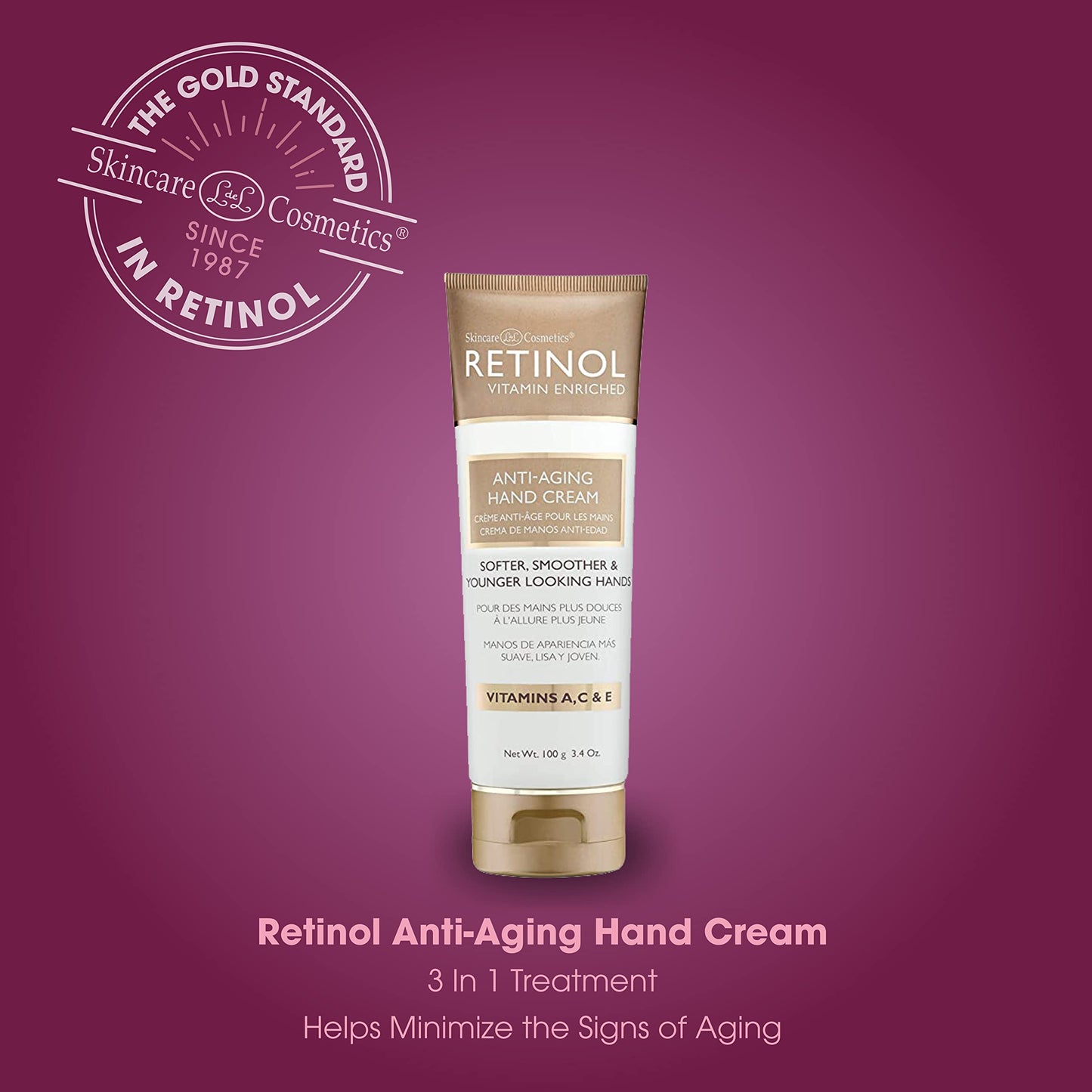 Retinol LIVAURA Anti-Aging Hand Cream - The Original Brand For Younger Looking Hands -Rich, Hand Cream Conditions & Protects Skin, Nails & Cuticles